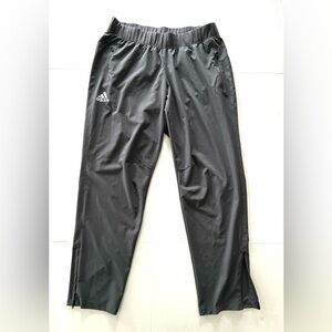 Adidas Athletic Track Pants Lightweight Zip Ankle Gray Workout Women’s Size L‎